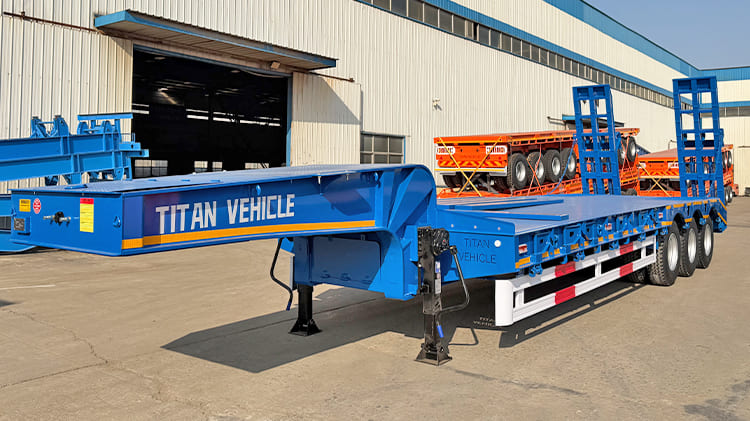 3 Axle 40 Feet Ft Low Low Bed Semi Trailers Price for Sale in Sierra Leone