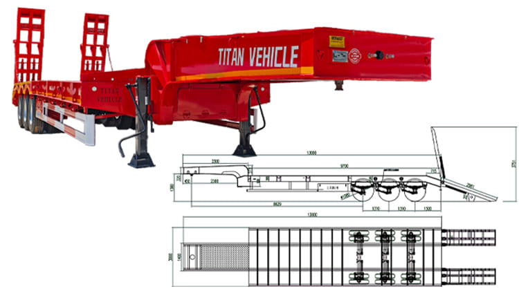 Low Loader Truck | Step Drop Deck Trailer for Sale in Sierra Leone