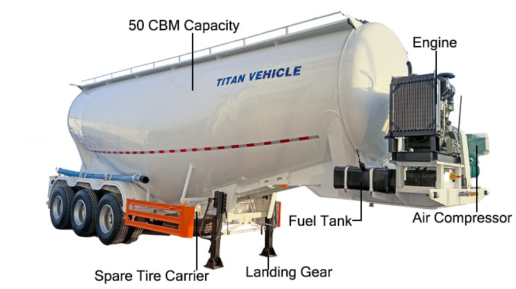 42CBM Cement Bulker Trailer Carrier for Sale in Sierra Leone