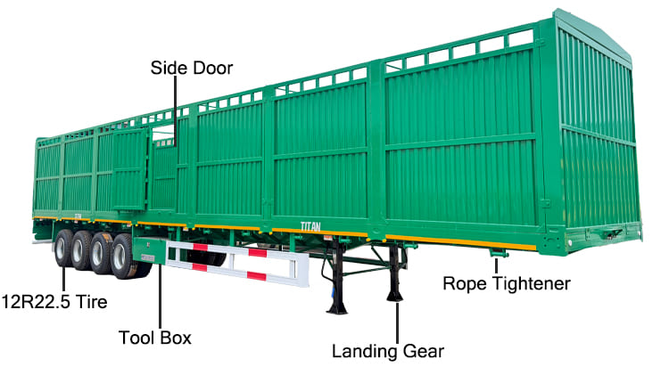 Cargo Trailer | New 4 Axle Livestock Trailer for Sale in Guinea Conakry