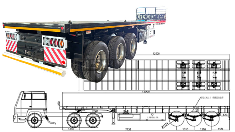 2026 New 40 Ft Flatbed Trailer Prices for Sale in Sierra Leone