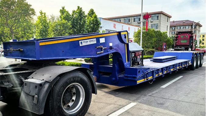 3 Axle Lowboy RGN Gooseneck Trailer
