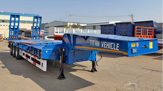 3 Axle Lowbed Trailer with Ramp