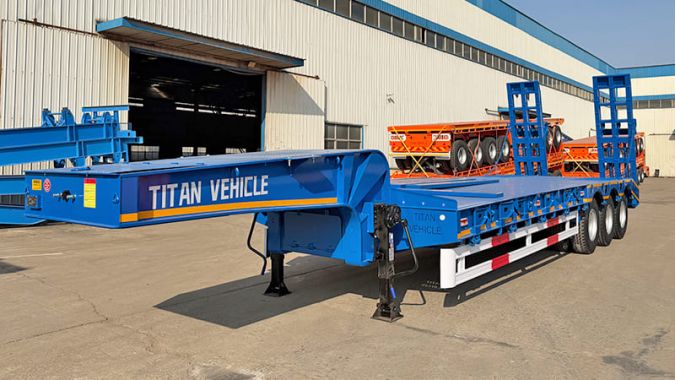 3 Axle 40 Feet Low Bed Semi Trailer