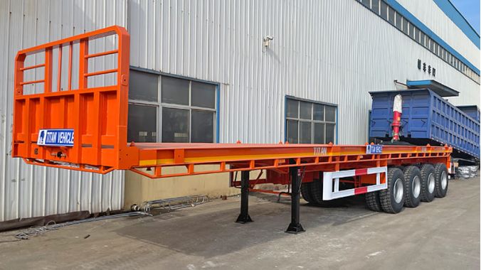 4 Axle Heavy Duty Flatbed Trailer